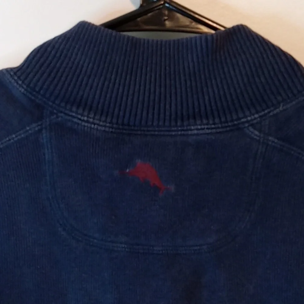 Tommy Bahama 1/4 Zip Reversible Pullover Sweater Men's Sz Med EUC NICE!